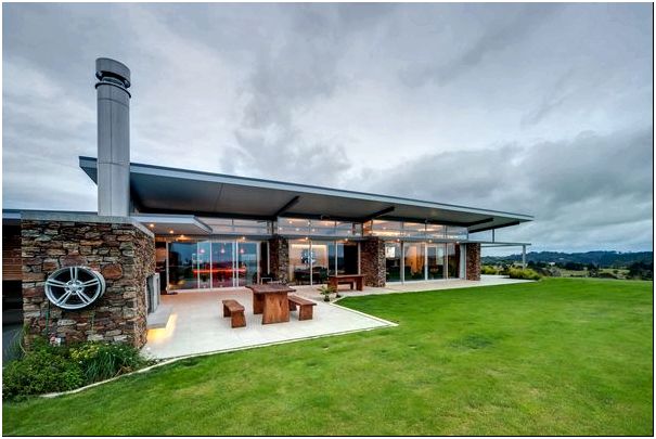 Дом среди холмов — ландшафтный проект Okura от Bossley, Новая Зеландия
