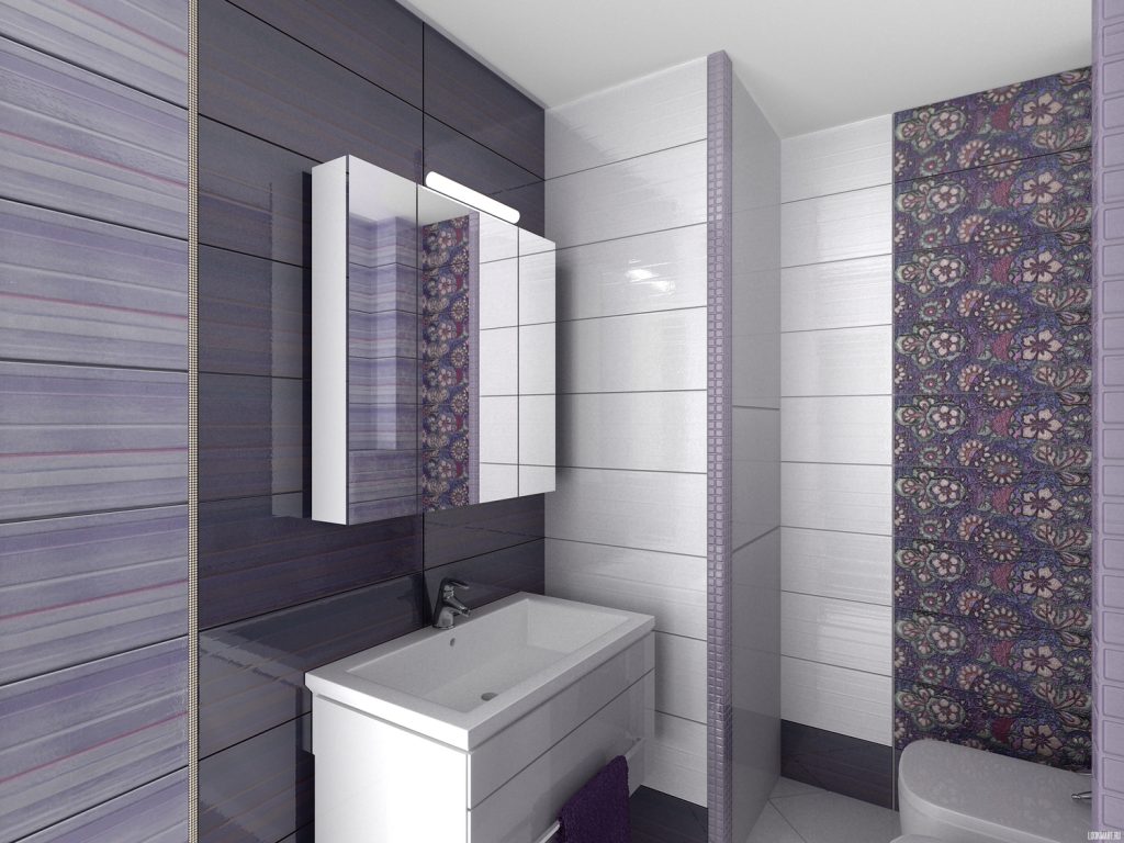 Дизайн отделки ванной комнаты темной плиткой как на фото с обложки 