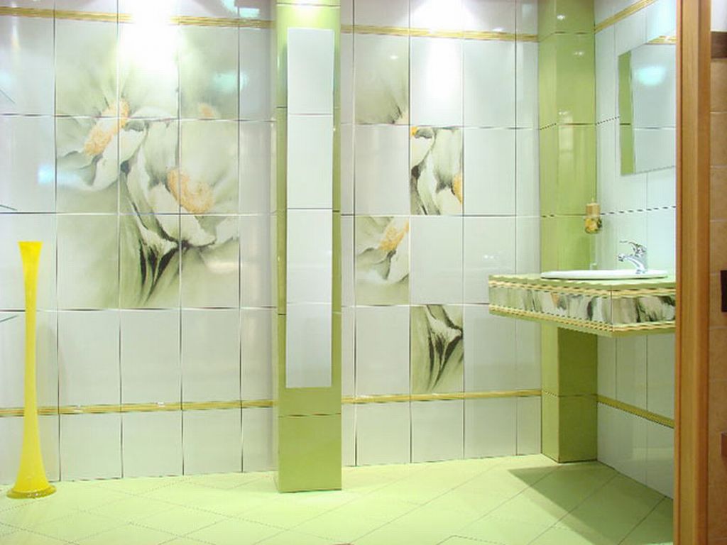 Фото кафельной плитки для отделки ванной комнаты в светлых тонах
