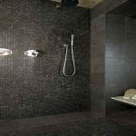 What are Cool Bathroom Tile Designs for Modern Homes with black mozaic style 1