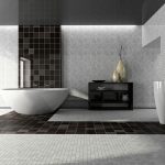 ceramic tile modern bathroom black gray tile