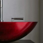 modern sinks red design bathroom set 1