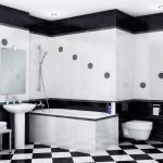 черно-белая ванная комната