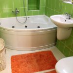 зеленая плитка в интерьере ванной