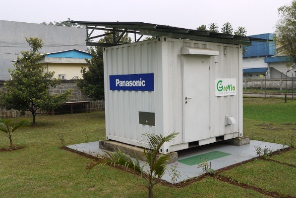 Модульная солнечная электростанция Panasonic в фото