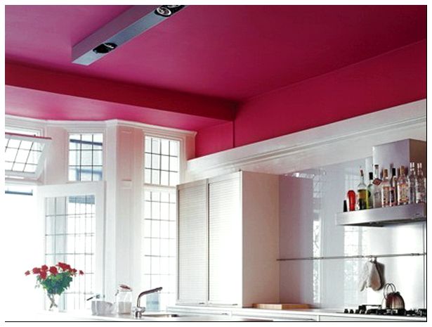 Покраска потолка на кухне