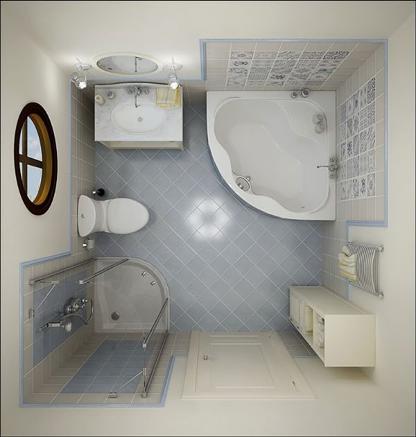 Разработка дизайна маленькой ванной комнаты