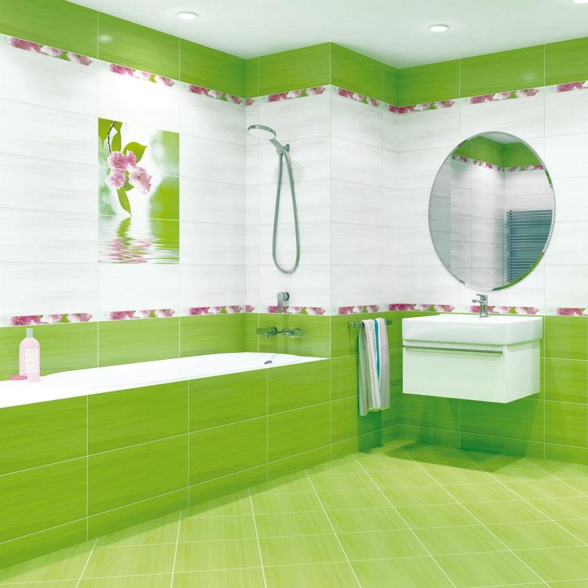 Зеленая Плитка В Ванную Комнату Фото