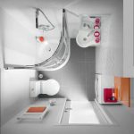 светлая кабинка душевая в ванной дизайн